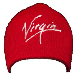 Virgin Records red beanie hat stocking cap